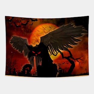 Evil Angel Halloween cat Tapestry