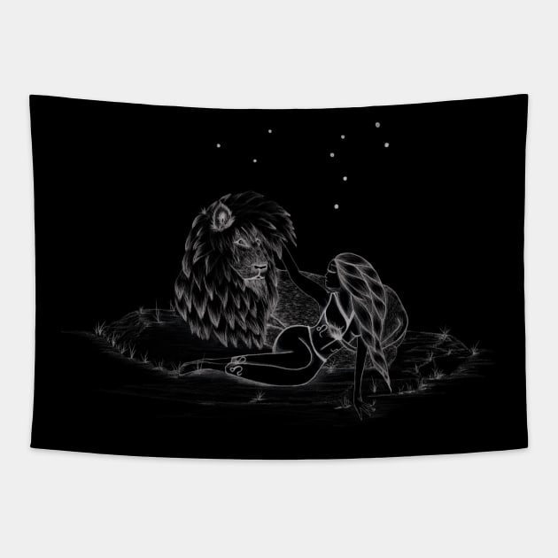 Leo Inverted Tapestry by RoxanneCH