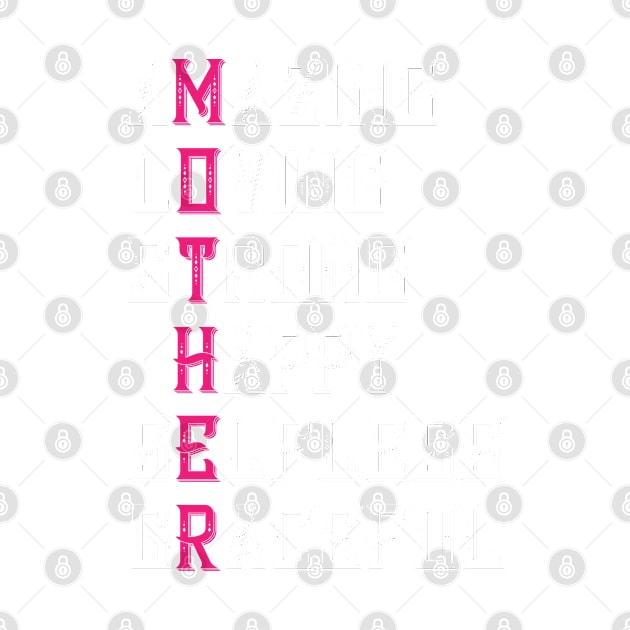 Mother Typography - Gift for Mother's Day by Shirtbubble