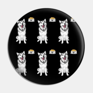 siberian husky dog pattern Pin