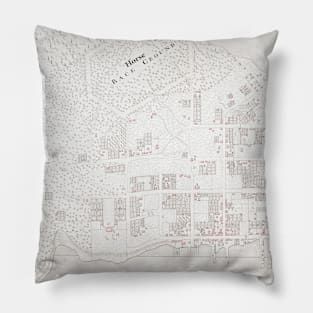 Vintage Map of New Bern NC (1769) Pillow