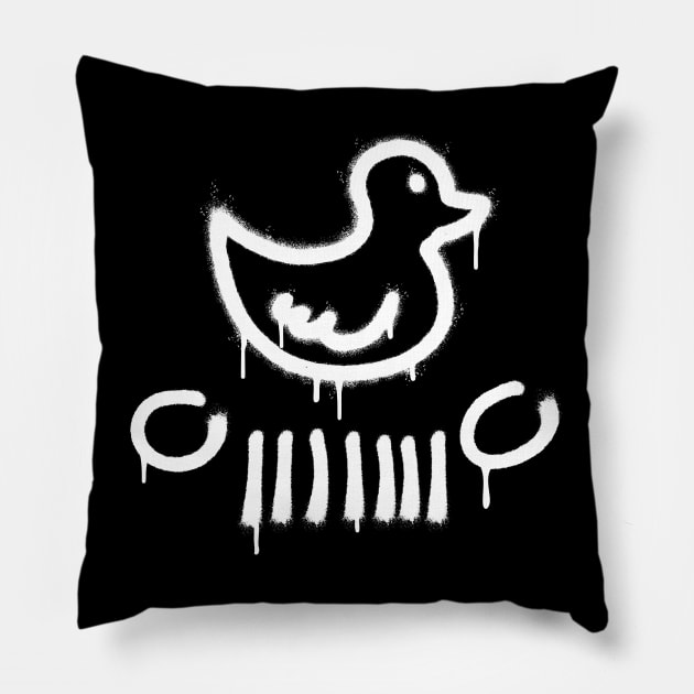 Duck Duck Jeep - Graffiti White Pillow by Barn Shirt USA