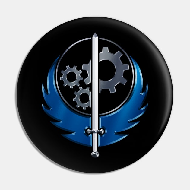 Brotherhood of Steel Pin by huckblade