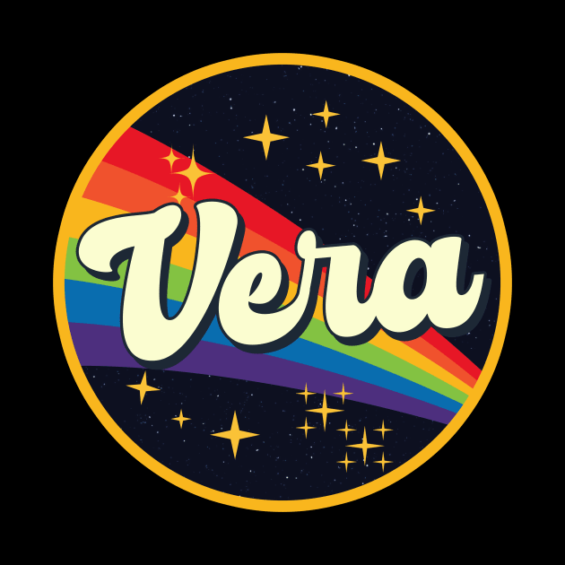 Vera // Rainbow In Space Vintage Style by LMW Art