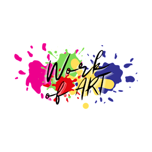 Work of art multi color paint splatter graffiti T-Shirt