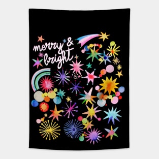 Christmas Stars Merry and Bright Tapestry