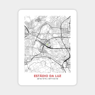 Estadio Da Luz Map Design Magnet