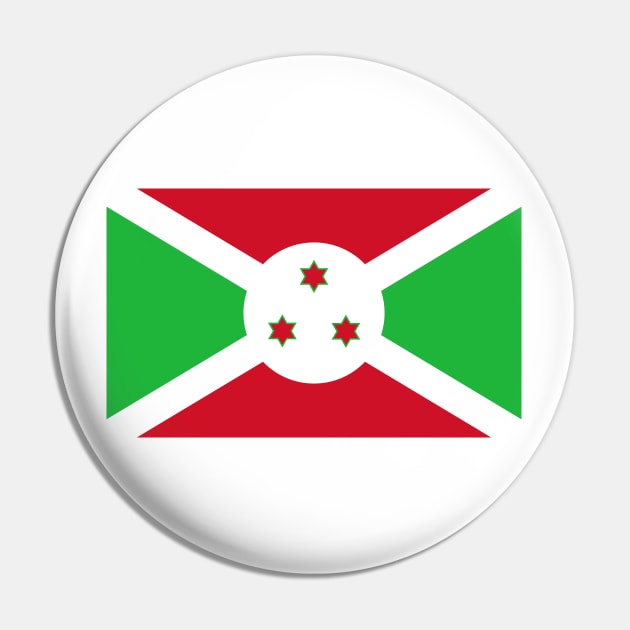 Flag of Burundi Pin by COUNTRY FLAGS