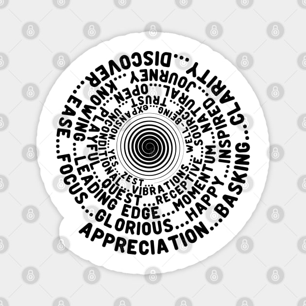 ABC FEEL GOOD Vortex Abraham-Hicks Inspired Typography Law of Attraction Magnet by YogaStatement