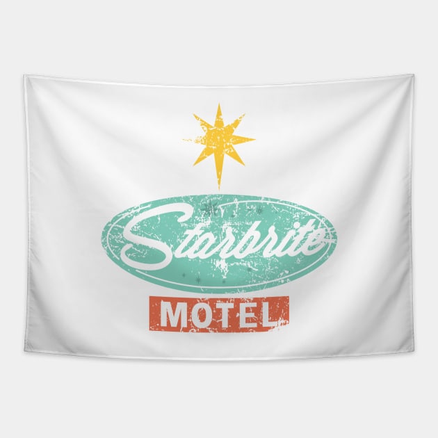 American Gods Starbrite Motel (washed out and weathered) Tapestry by GraphicGibbon