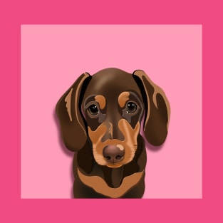 Pink Dachshund Puppy T-Shirt