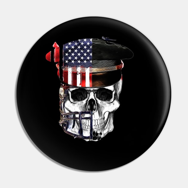 The American Veteran Skull Pin by imdesign