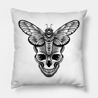 Moth Insect Scull Pillow