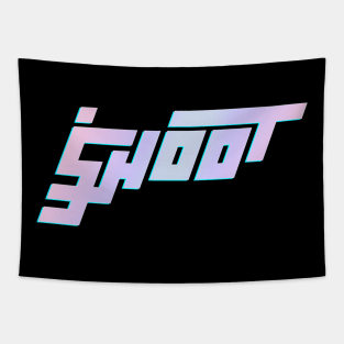 Shoot - Cyberpunk Logotype Style Tapestry