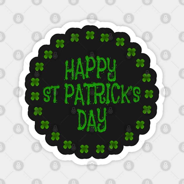 Happy St Patrick's Day Design Magnet by Roly Poly Roundabout