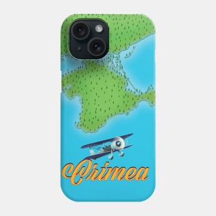 Crimea map travel poster Phone Case