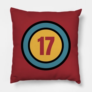 The Number 17 - seventeen - seventeenth Pillow