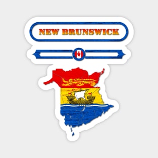 NEW BRUNSWICK, CANADA, MAP OF NEW BRUNSWICK. SAMER BRASIL Magnet