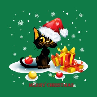 Happy Cat Christmas T-Shirt