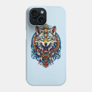 Wolf Tribal Art Retro Vintage Indigenous Design Phone Case