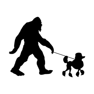 Bigfoot Walking his Poodle T-Shirt