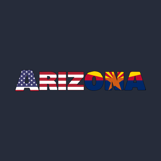 Arizona State Flag/ American Flag by ElevenGraphics