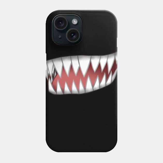 Shark mouth Phone Case by gold package