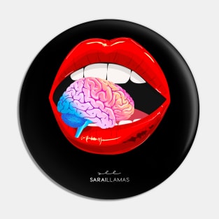 Brain Lips Pin