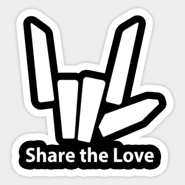 Share The Love Tees Share The Love Logo Sticker Teepublic
