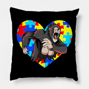 Autism Day monkey Pillow