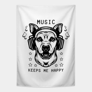 Music Keeps Me Happy Tapestry