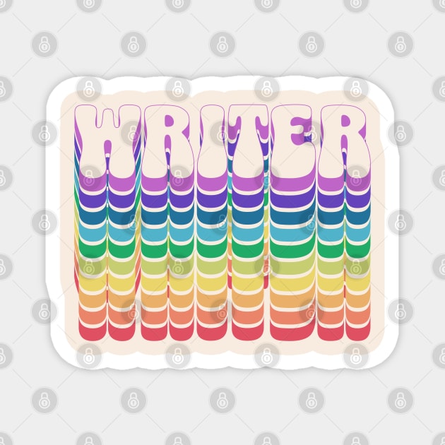 Retro Writer Rainbow Magnet by H. R. Sinclair