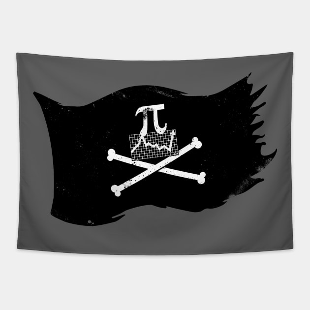 Pi Rates Flag Tapestry by NathanielF