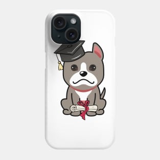 Cute grey dog is a graduate Phone Case