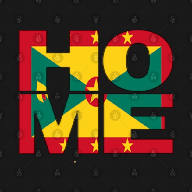 Grenada Flag Collection Spelling HOME - Grenadian - Soca Mode by Soca-Mode