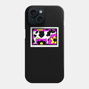 Funny Cow with Flowers Phone Case