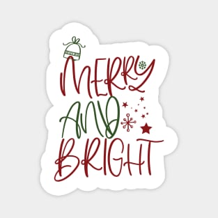 merry and bright christmas happy kids holidays Magnet
