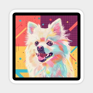 70s Spitz Vibes: Pastel Pup Parade Magnet