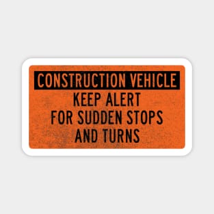 Construction Vehicle (front print) Magnet