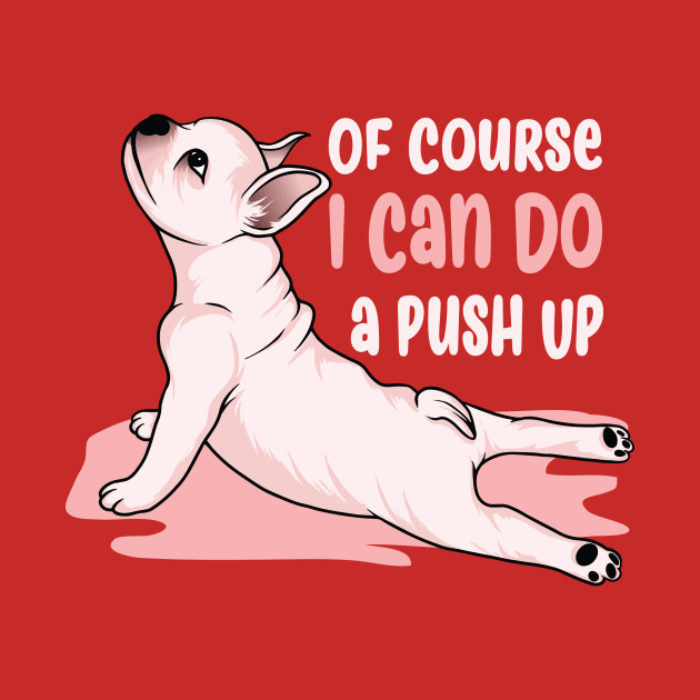 Funny frug dog doing push ups by Charith