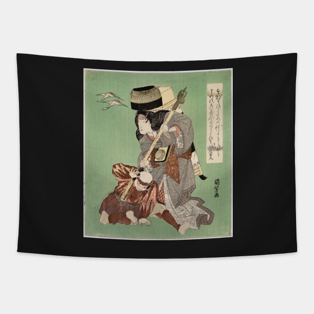 Kabuki players - Japan Tapestry by CozyCanvas