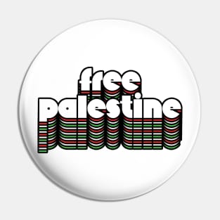 Free Palestine //// Retro Style Design Pin