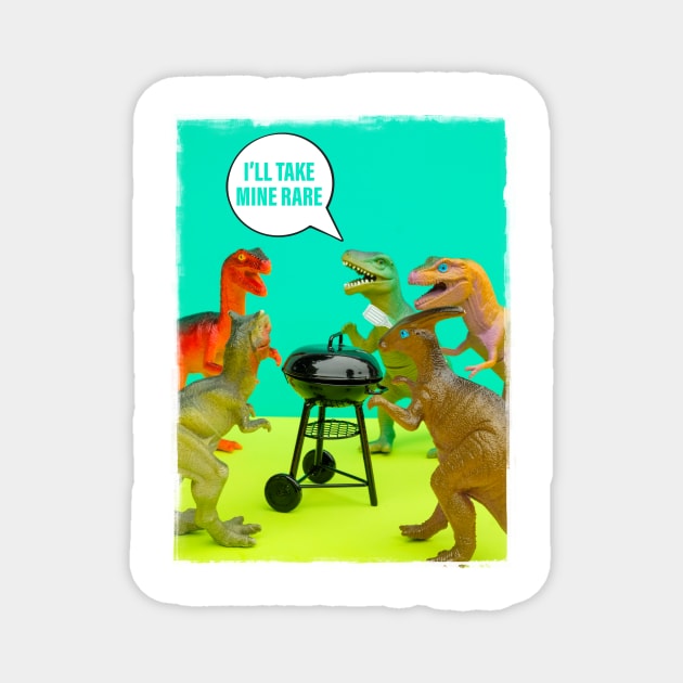 Dinosaur Barbecue Party Magnet by SWON Design