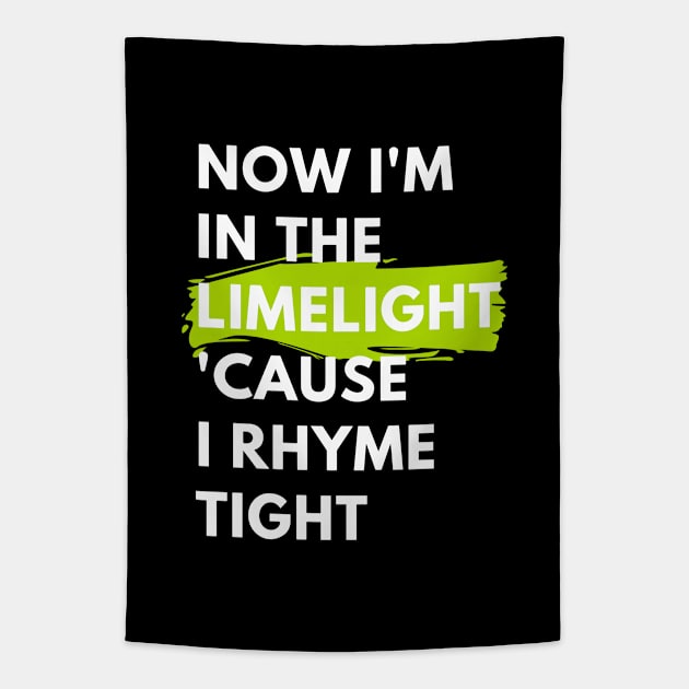 Hip Hop Rap Lyrics Bars Limelight Gift Tapestry by Super Fresh Art