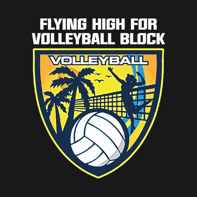 Flying High For Volleyball Block by Mudoroth