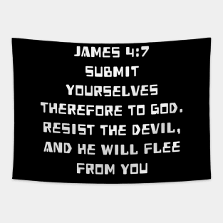 James 4:7 King James Version (KJV) Bible Verse Typography Tapestry