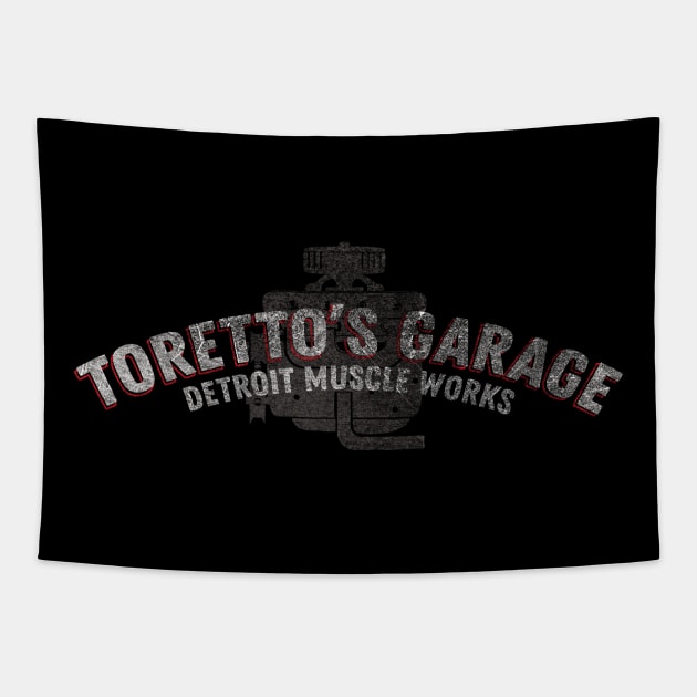 Toretto's Garage Tapestry by winstongambro