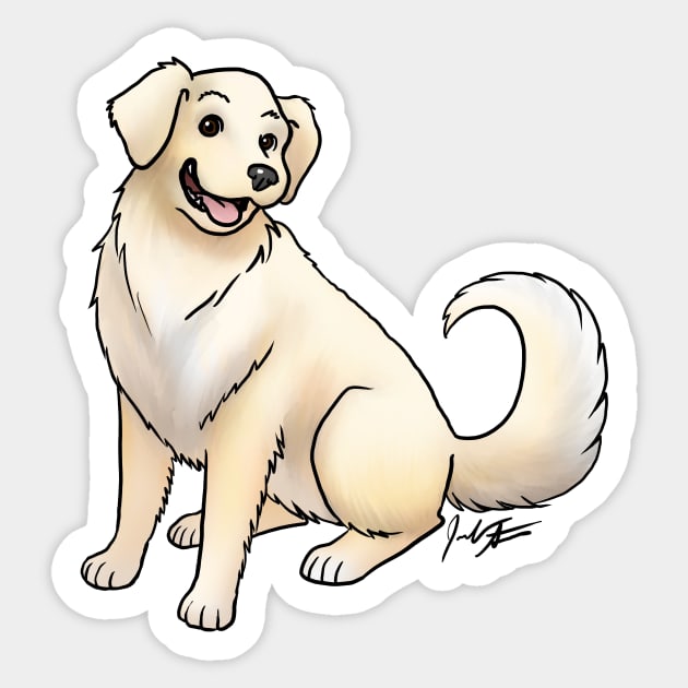 Dog - Golden Retriever - Cream - Golden Retriever - Sticker