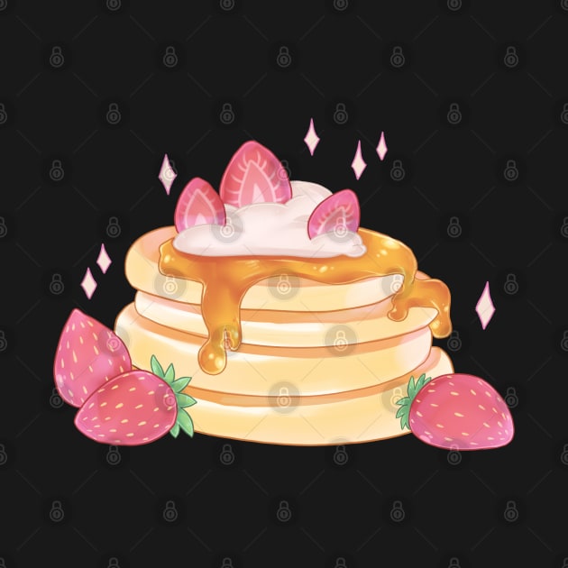 Delicious strawberry pancakes by Itsacuteart