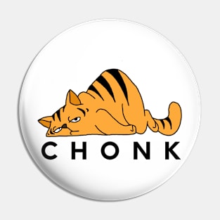 Funny Cat Shirt and Gift for Cat Lover, Fat Chonky Orange Cat Design, Gift for Cat Mom or Cat Dad Pin